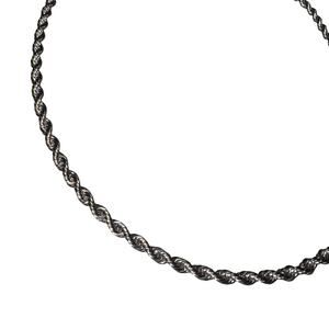 GLD Rope Chain Necklace Silver Tone Metal Lobster Clasp 19.2g GLD Logo